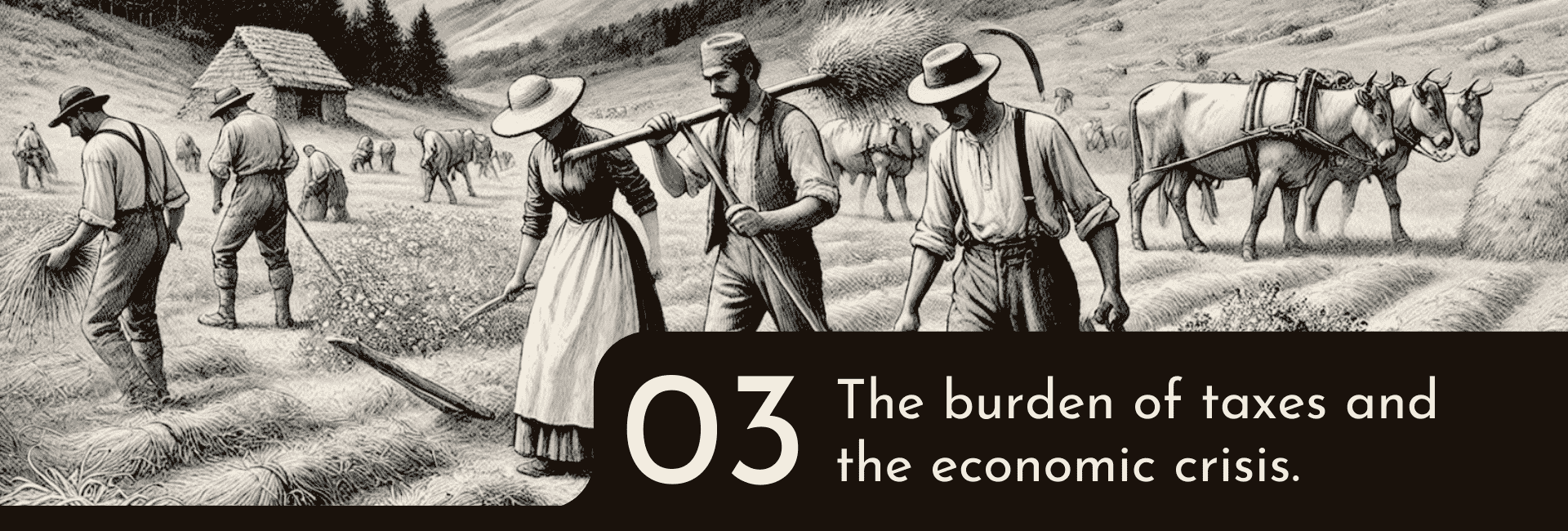 la nostra storia altrove radici 3 EN The burden of taxes and the economic crisis.